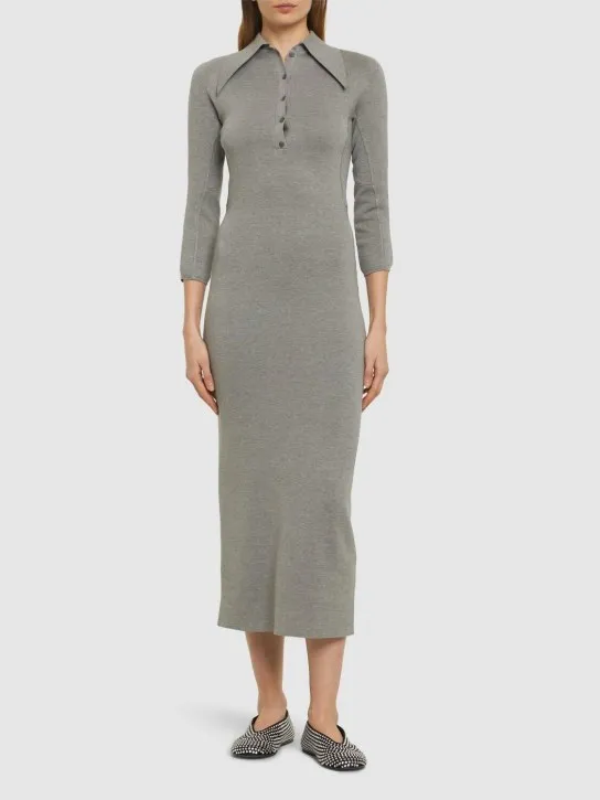 16arlington   Alerone silk &amp; cotton midi polo dress 