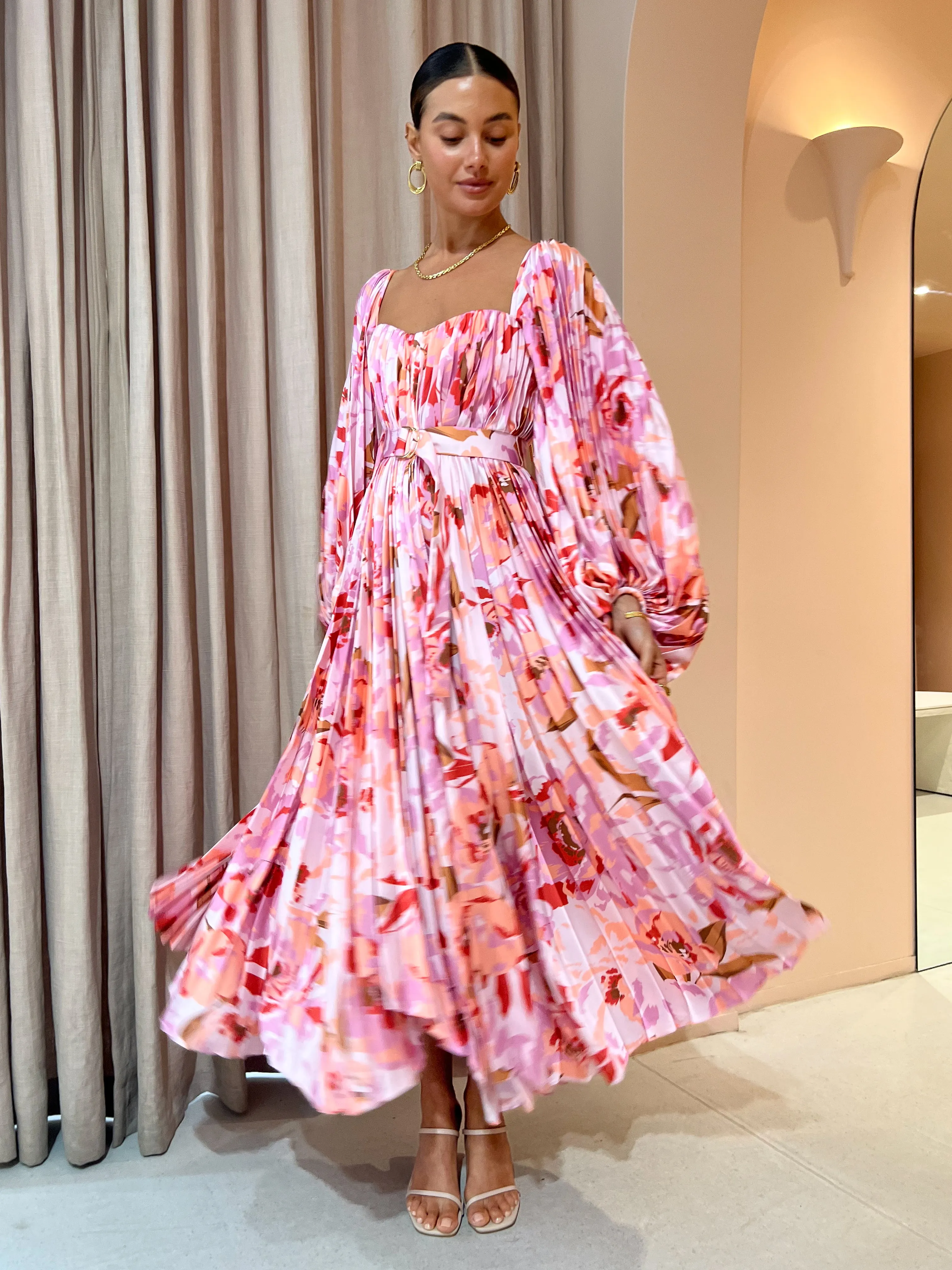 Acler Lothair Dress in Peony Harvest