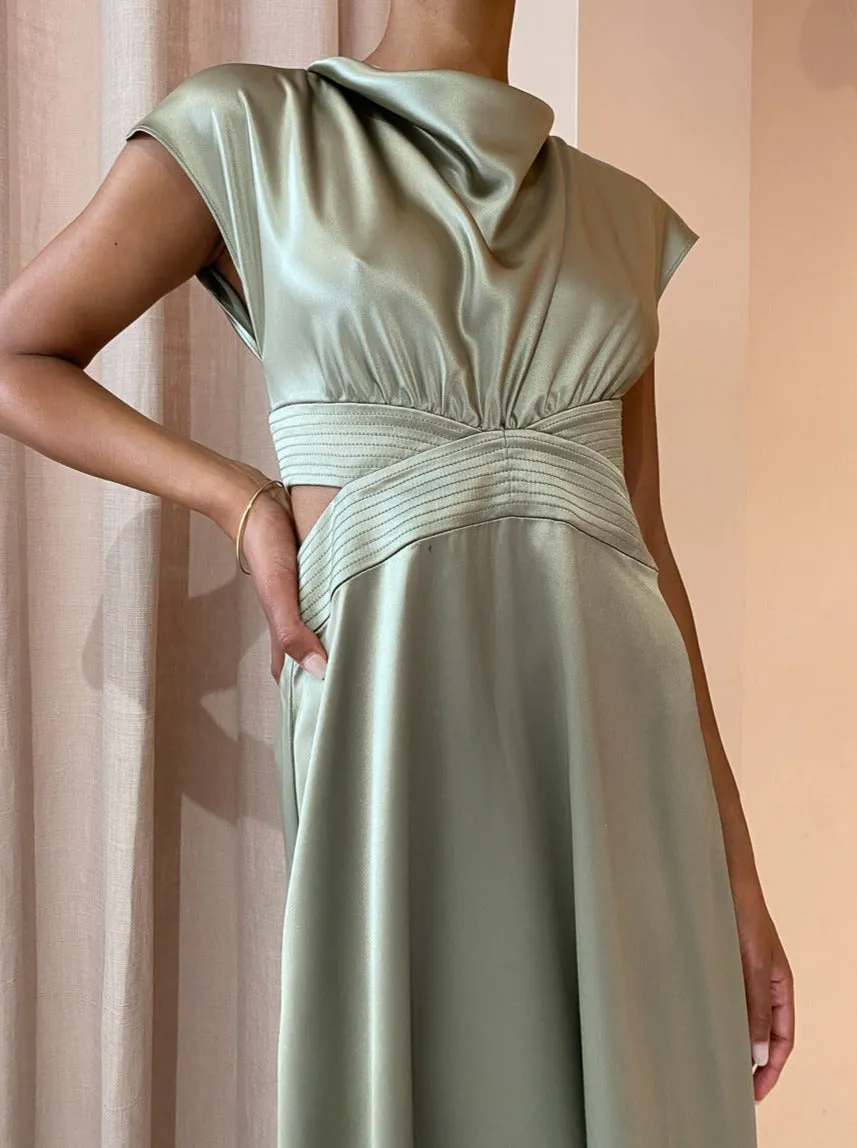 Acler Plympton Dress in Moss