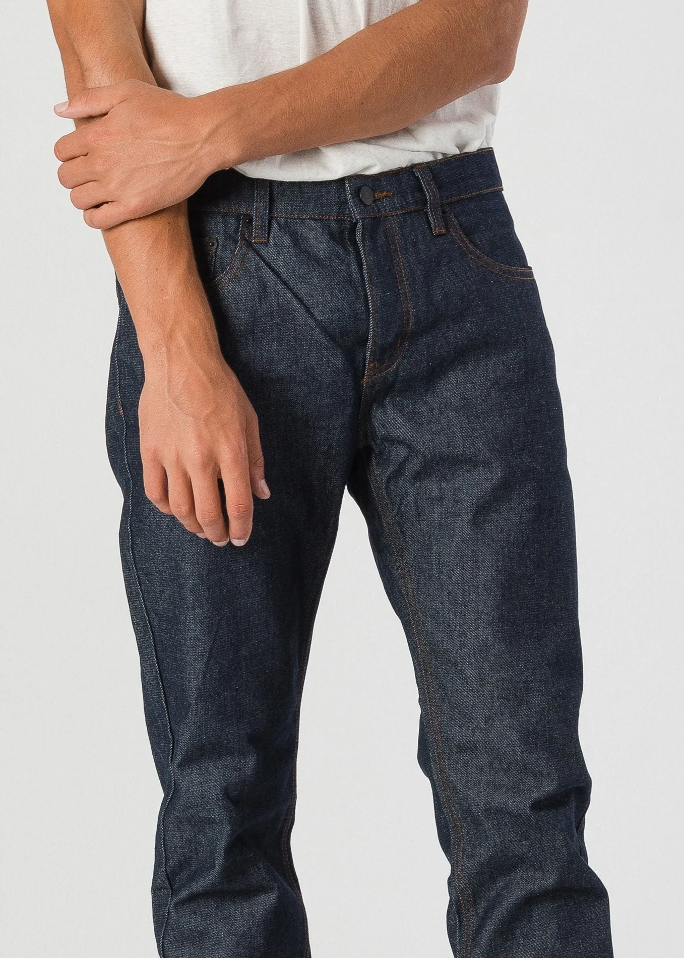 Afends Mens Deadbeat - Raw Indigo - Slim Fit Denim