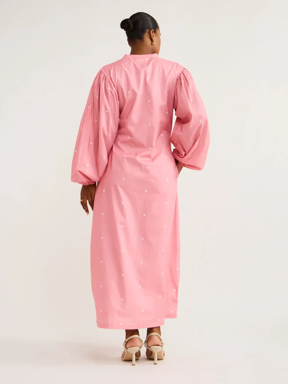 Ambra Maddalena Raphaella Dress in Pink Hearts