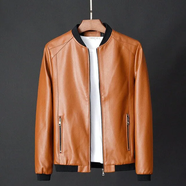 Antonios Leather Baseball Jacket