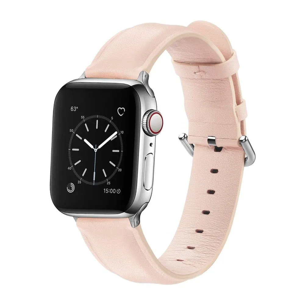 Apple Watch (45mm) cowhide genuine leather watch strap - Pink