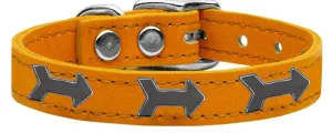 Arrow Widget Genuine Leather Dog Collar Mandarin 14