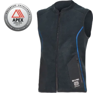 Bare SB System Mens Mid Layer Vest for Extra Cold Dives