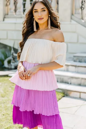 Best Of Me Lavender Purple Off The Shoulder Midi Dress