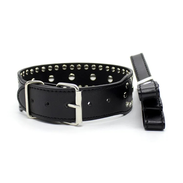 Black Bondage Collar and Lead