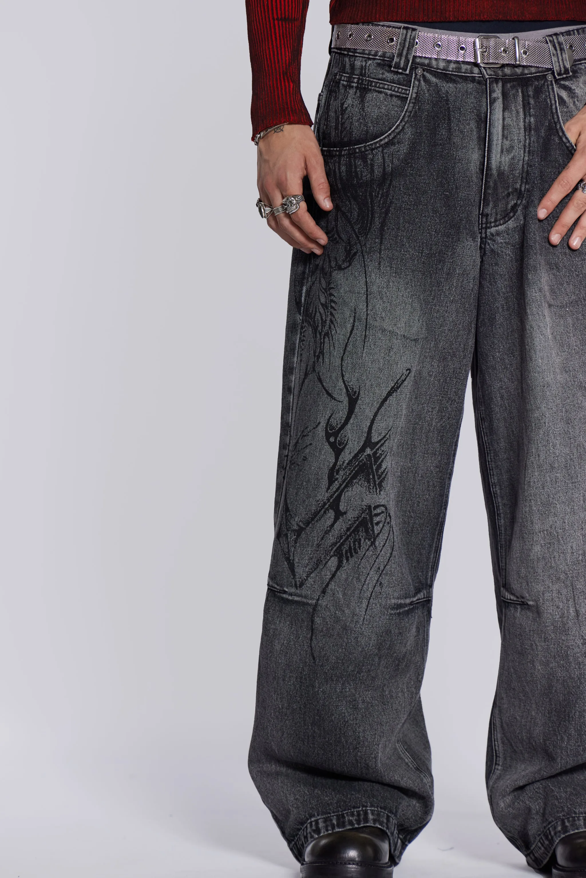 Black Decal Colossus Jeans