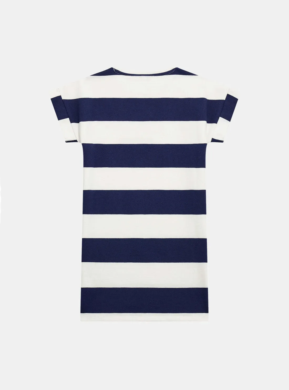 Blue Stripe Terry Short Sleeve Dress (7-16)