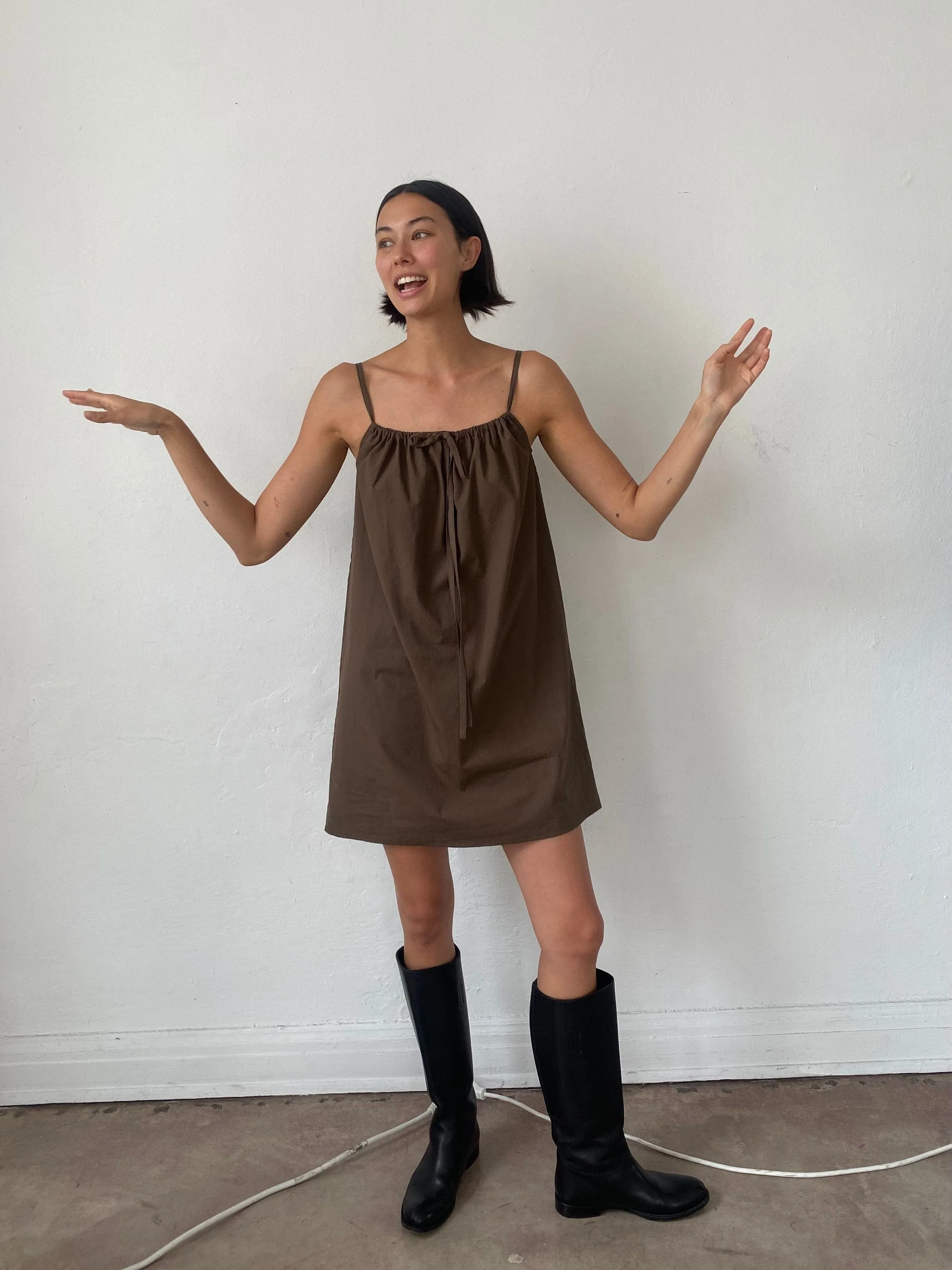 Brown Bow Dress