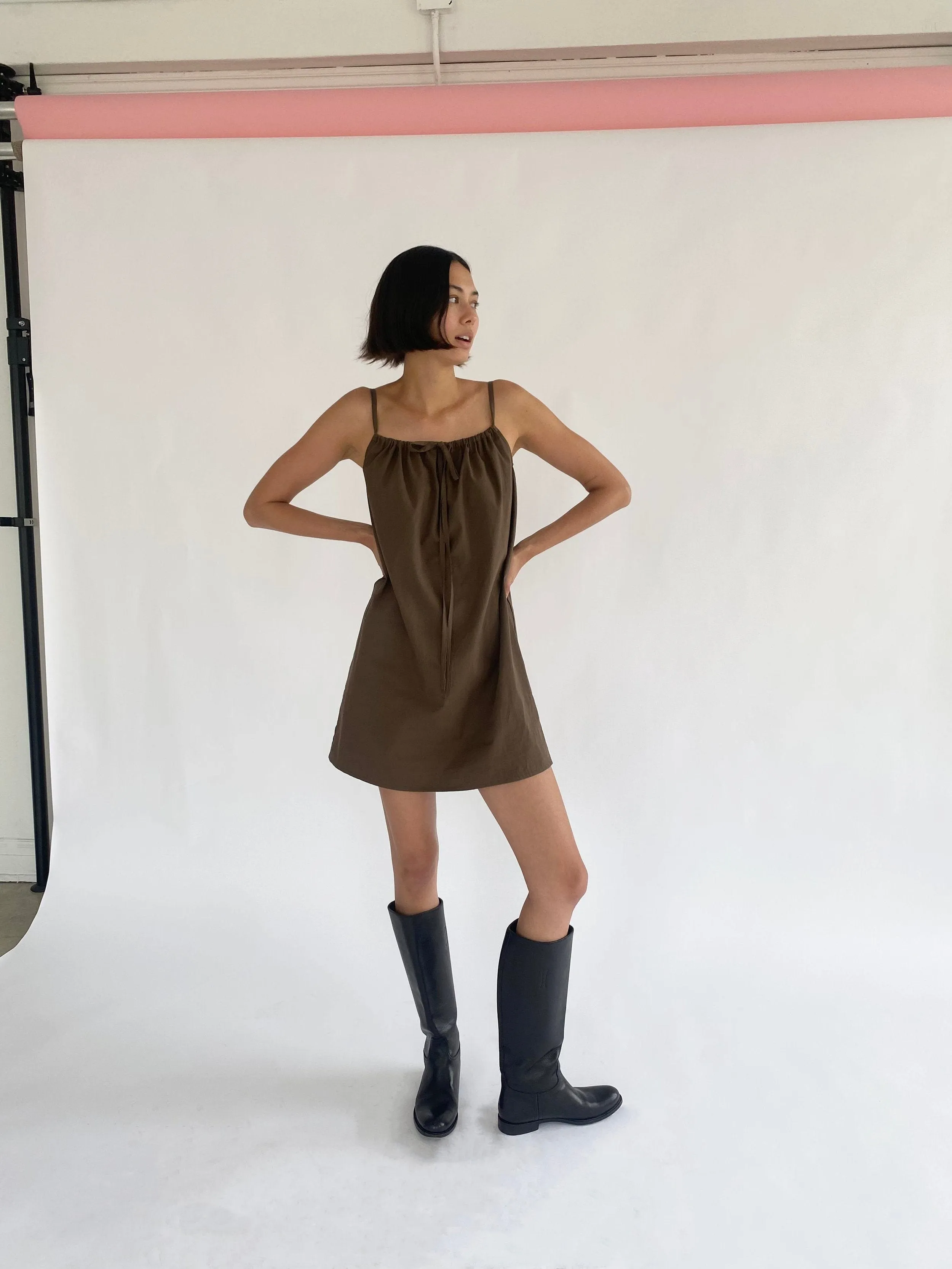 Brown Bow Dress