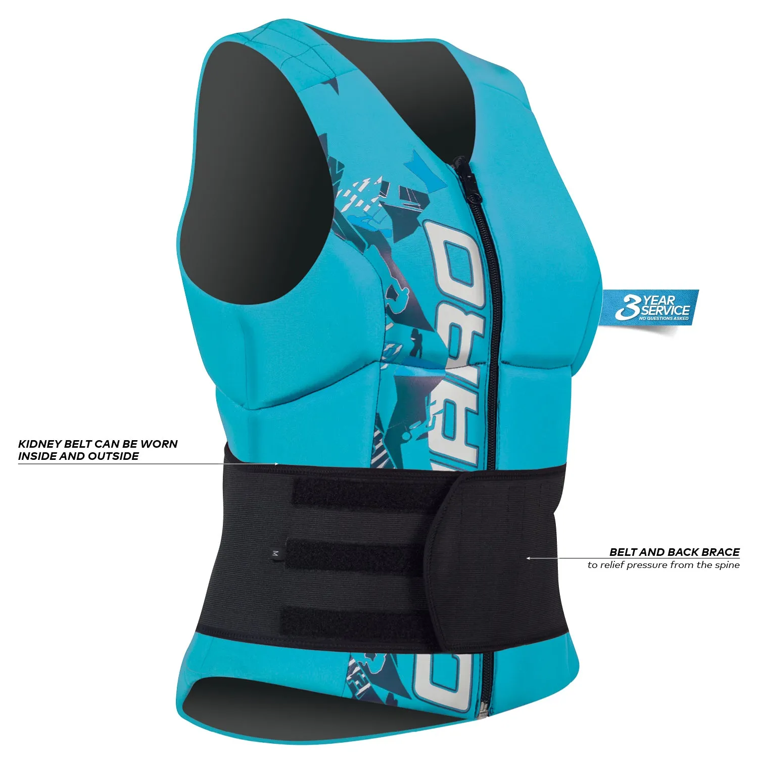 Camaro Impact Comp Vest Pro Women-Turquoise Reversible