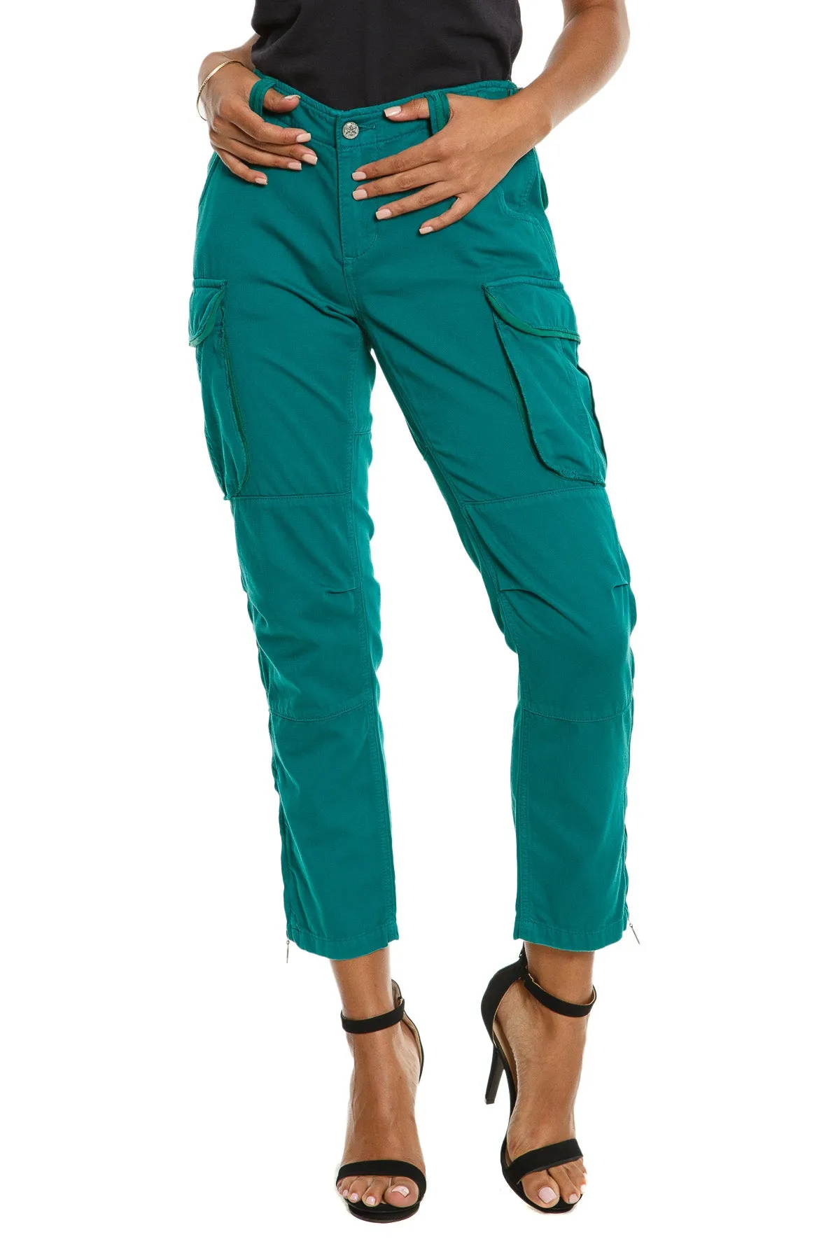 Cargo pants in Emerald