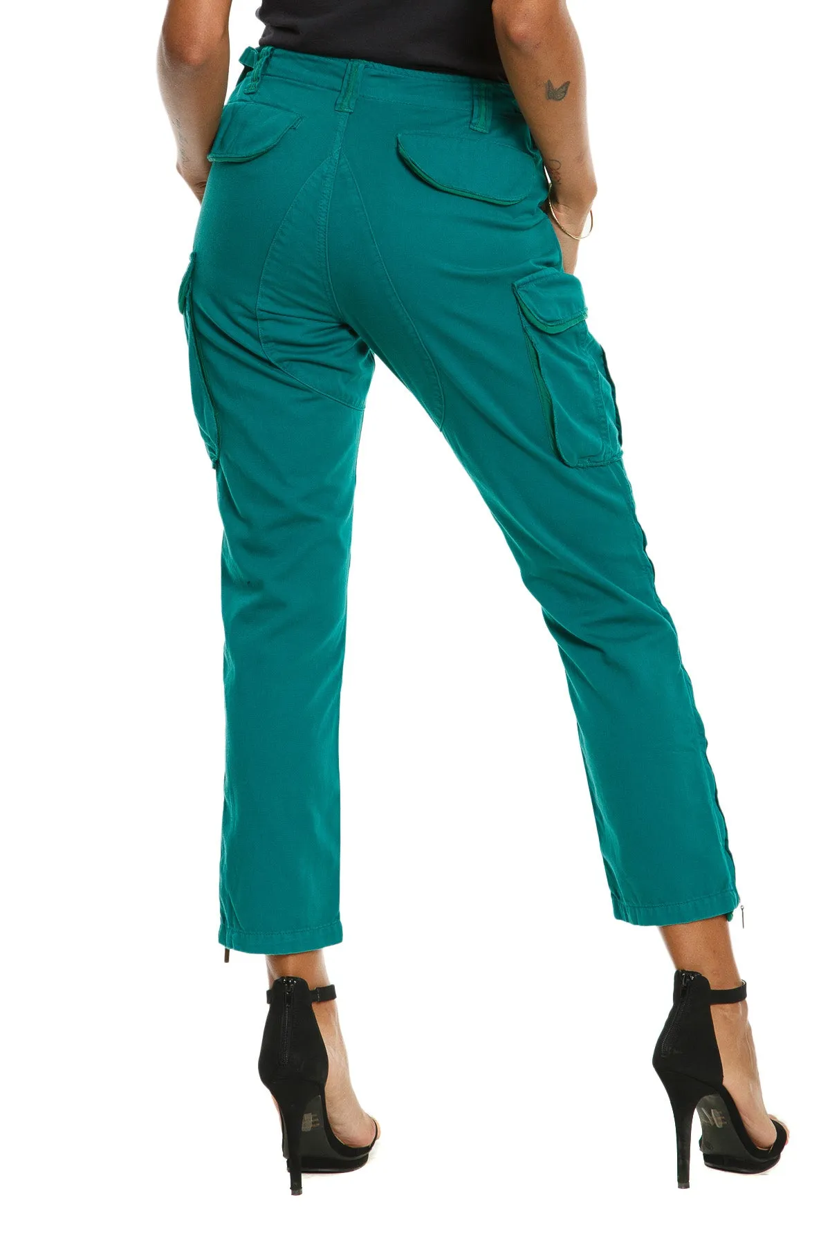 Cargo pants in Emerald