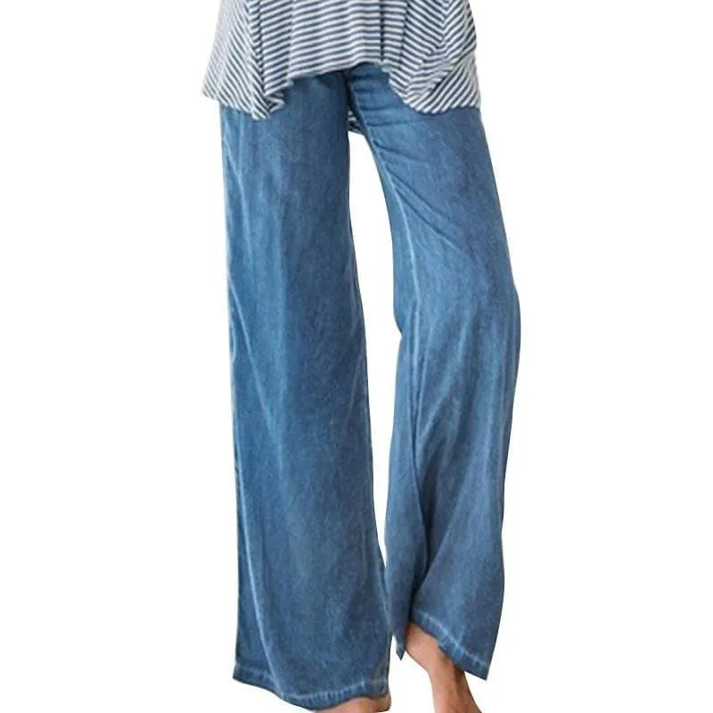 casual wide leg pants jeans