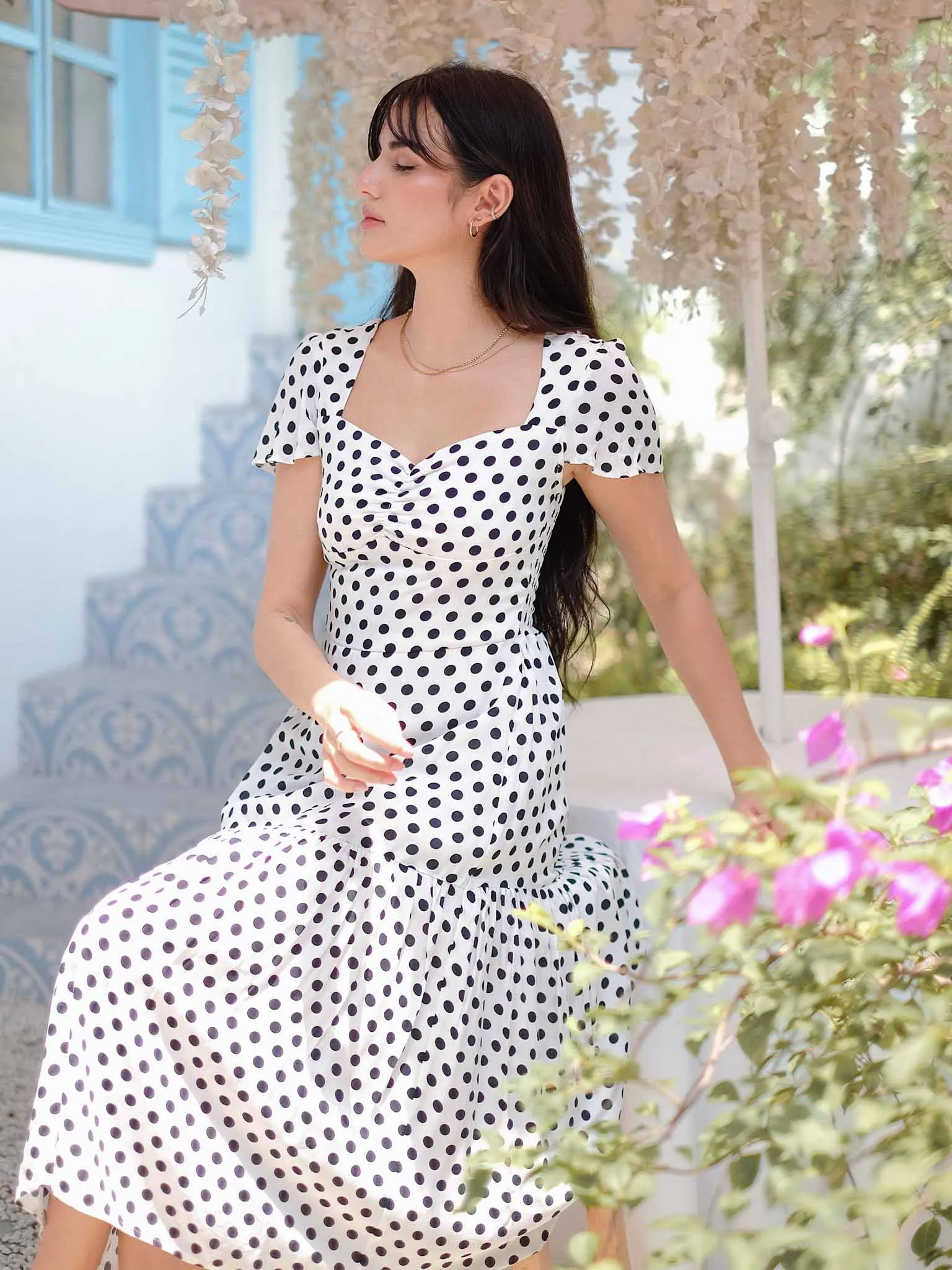 Catherine midi dress - dotted print