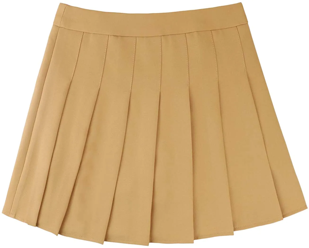 chouyatou Women's Simple High Waist All Around Pleated A-Line Skirt