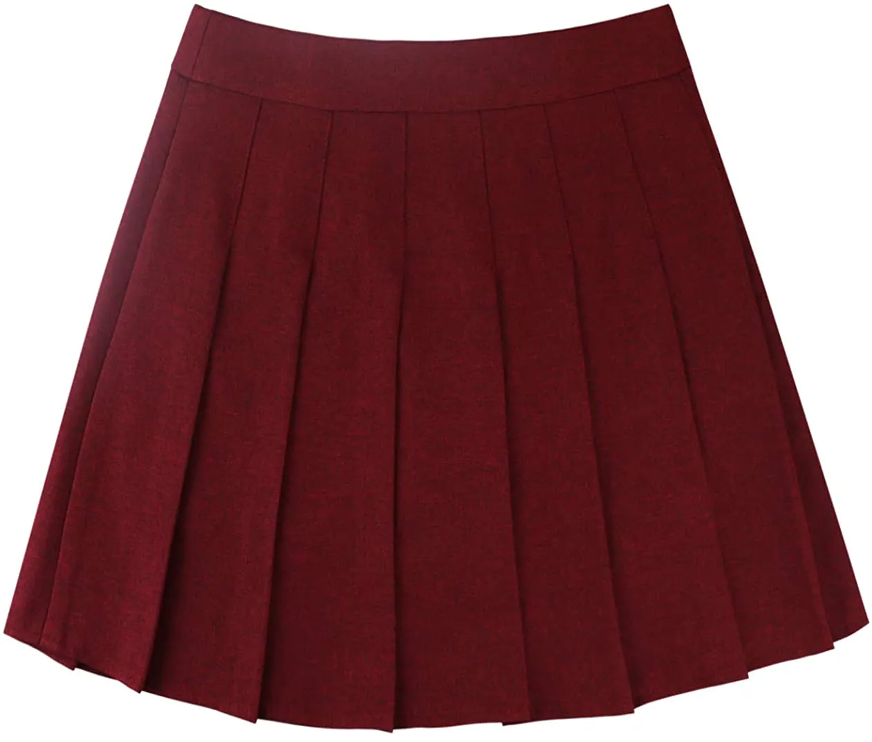 chouyatou Women's Simple High Waist All Around Pleated A-Line Skirt