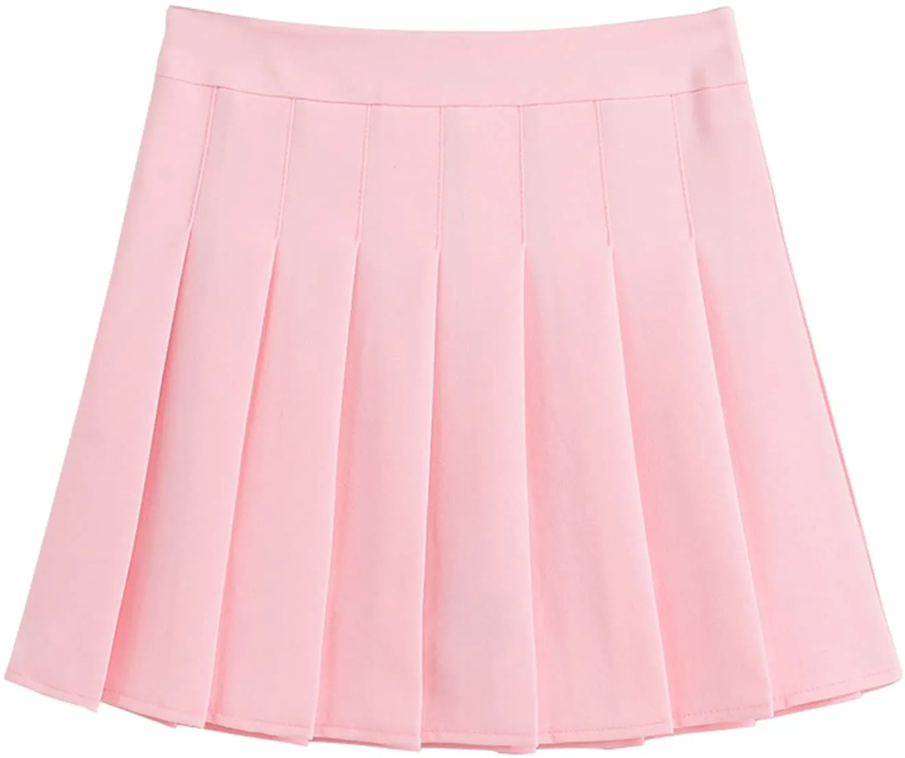 chouyatou Women's Simple High Waist All Around Pleated A-Line Skirt