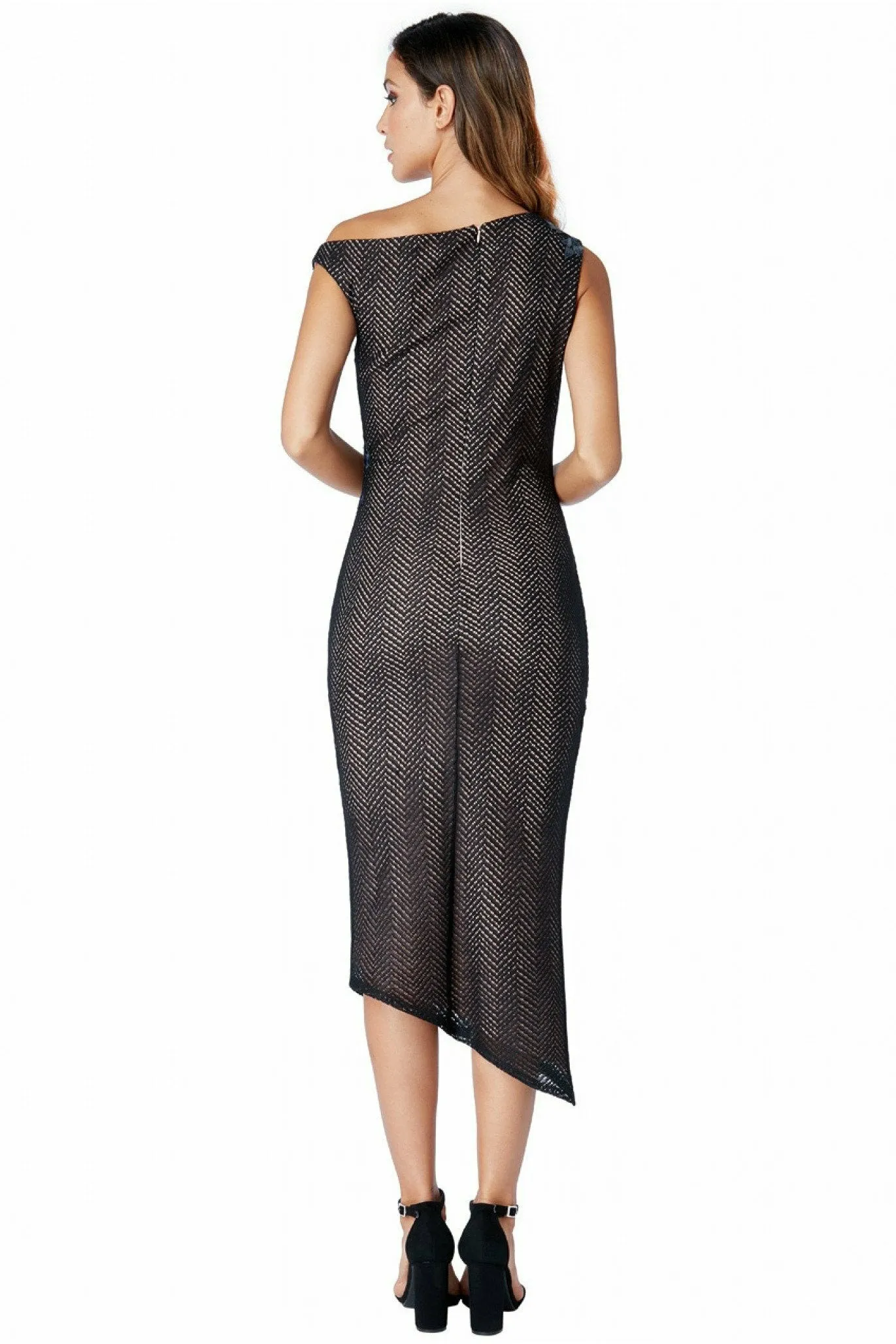 City Goddess Asymmetric Midi Dress