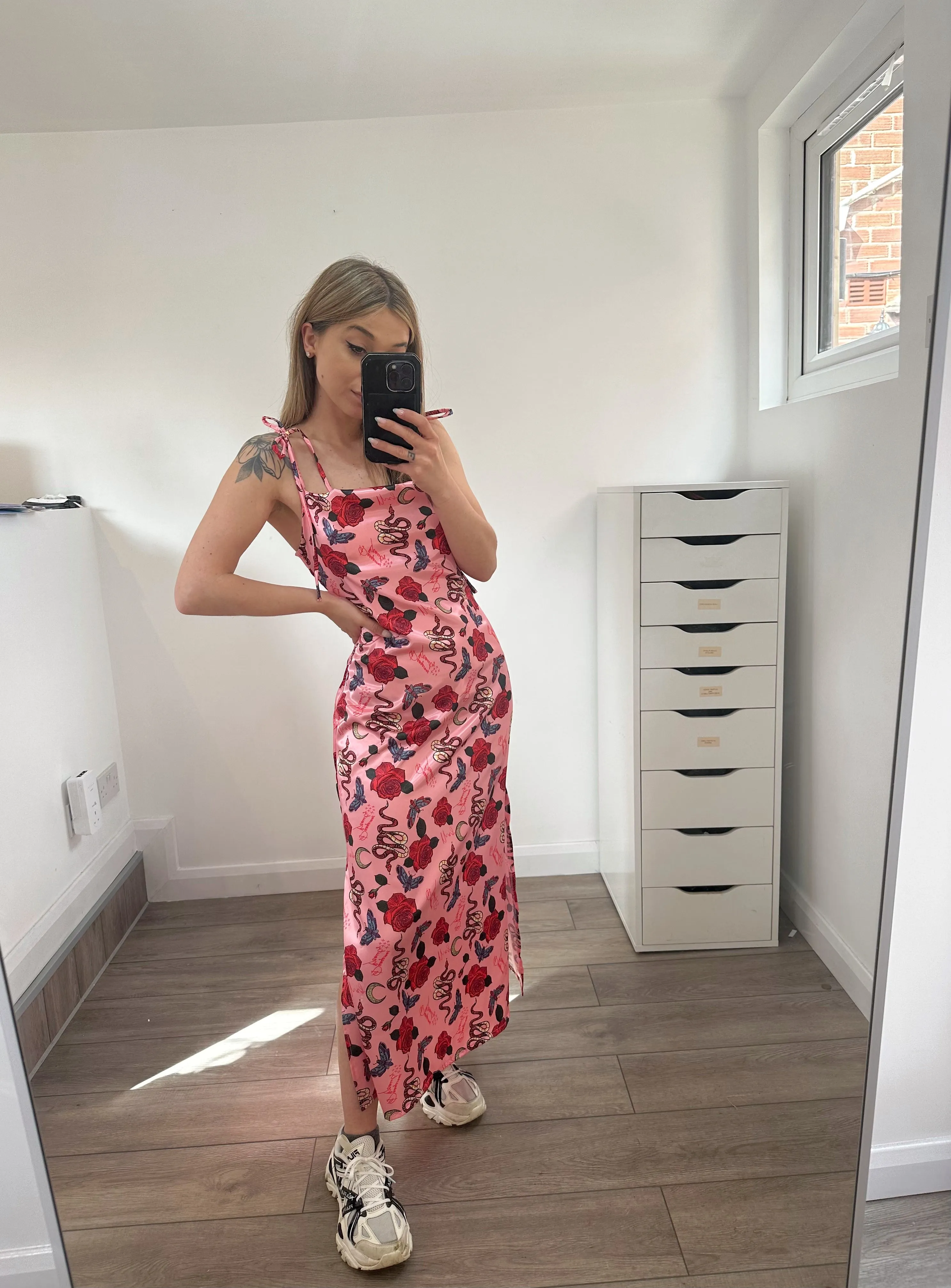 Cobra midi dress