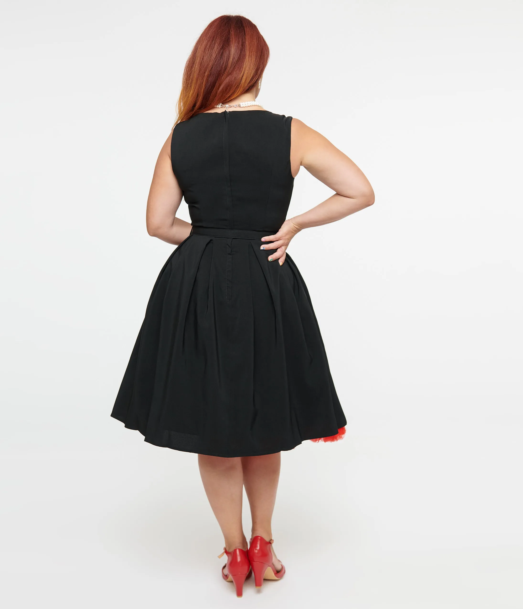 Collectif 1950s Black Patty Midi Dress