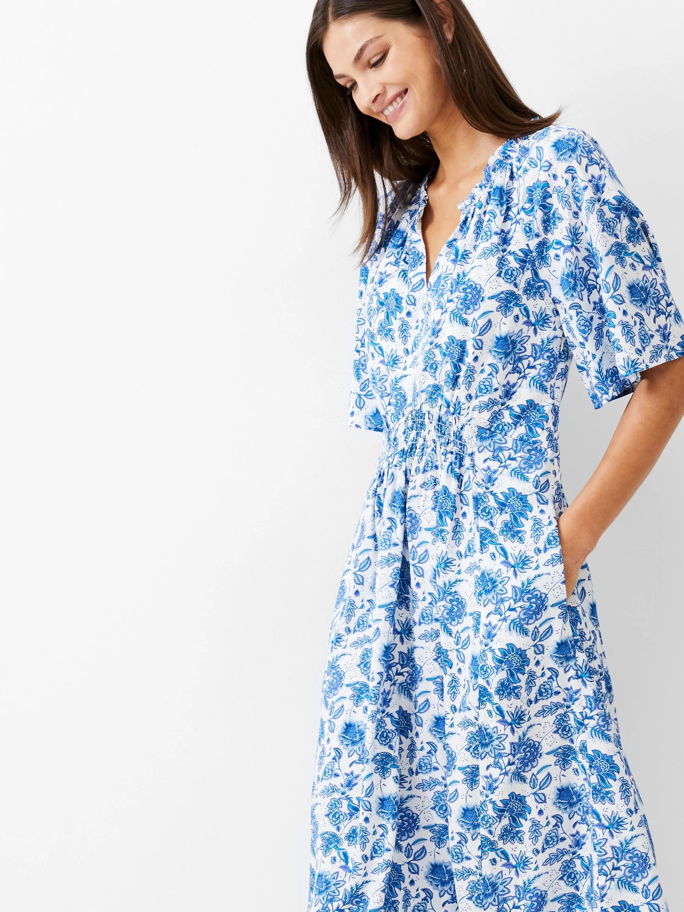 Cosette Smock Waist Midi Dress