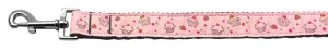 Cupcakes Nylon Ribbon Leash Light Pink 1 inch wide 4ft Long