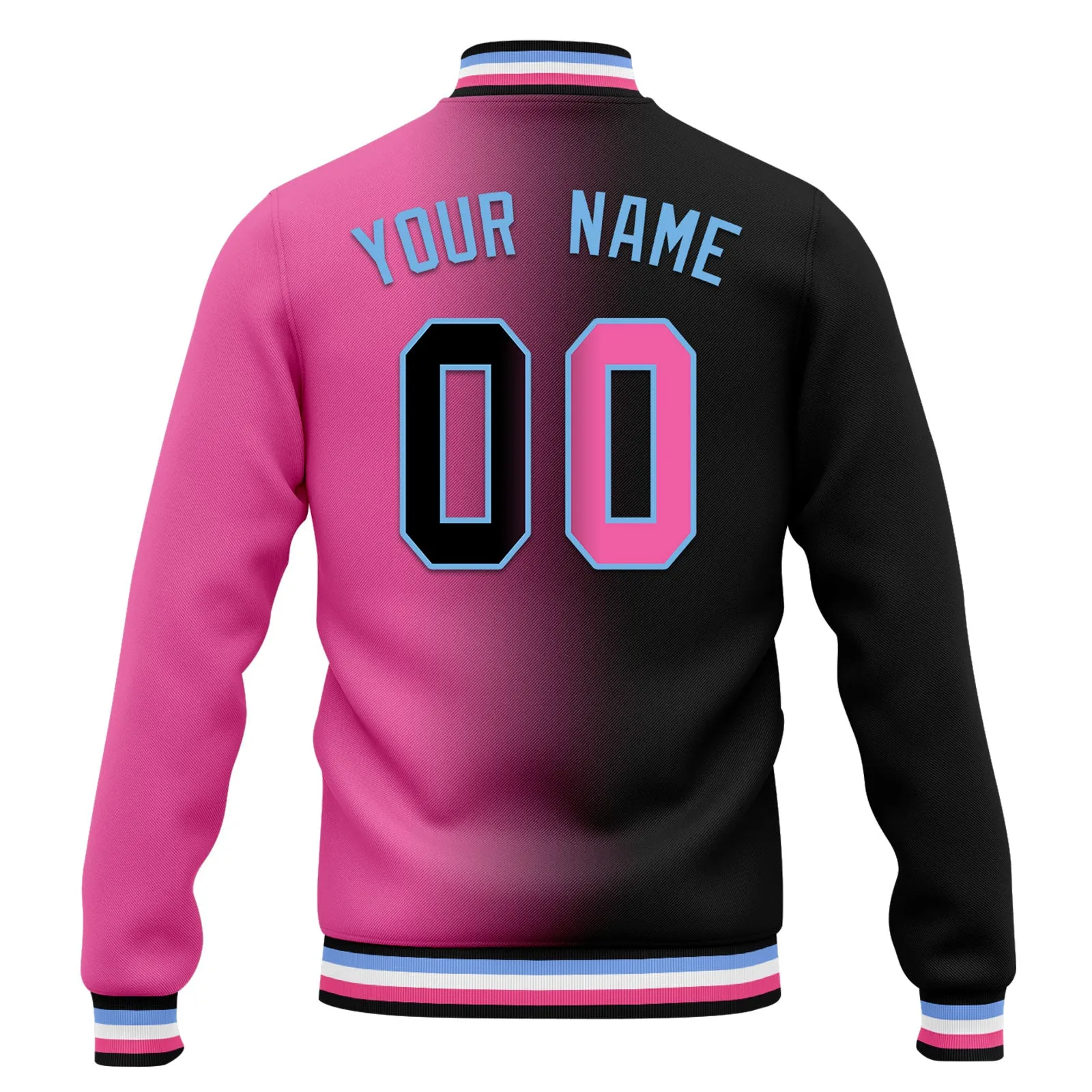 Custom Gradient Fashion Jacket Bomber Full-Snap Varsity Letterman Personalized Jacket FZ005-D028016-20