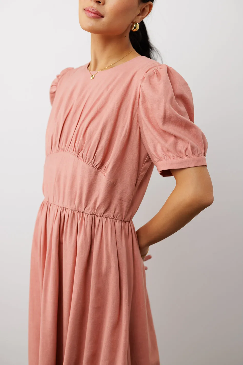 Cyrus Midi Dress in Pink - FINAL SALE