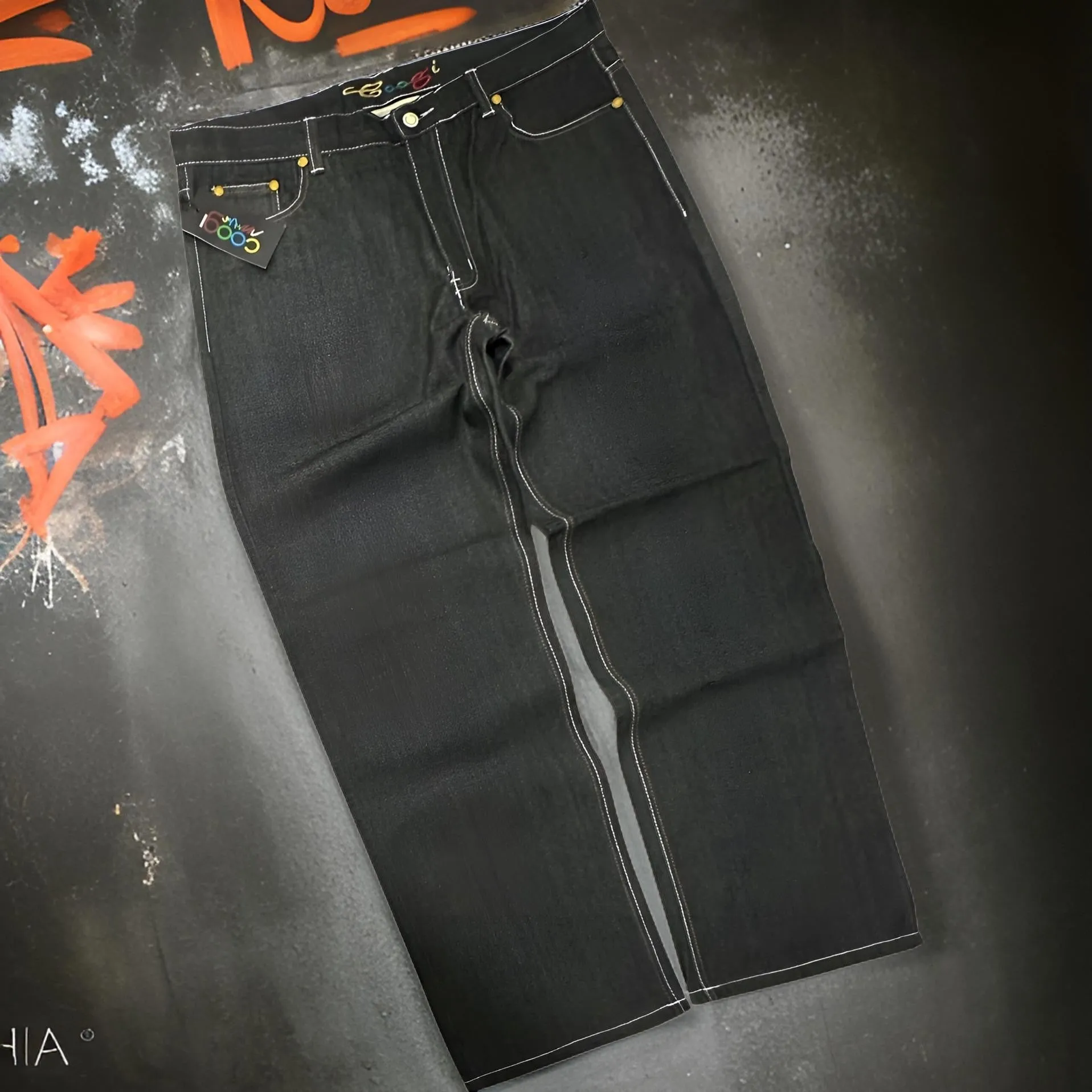 *DENIM* BAGGY JEANS 90’S STYLE (BLACK)