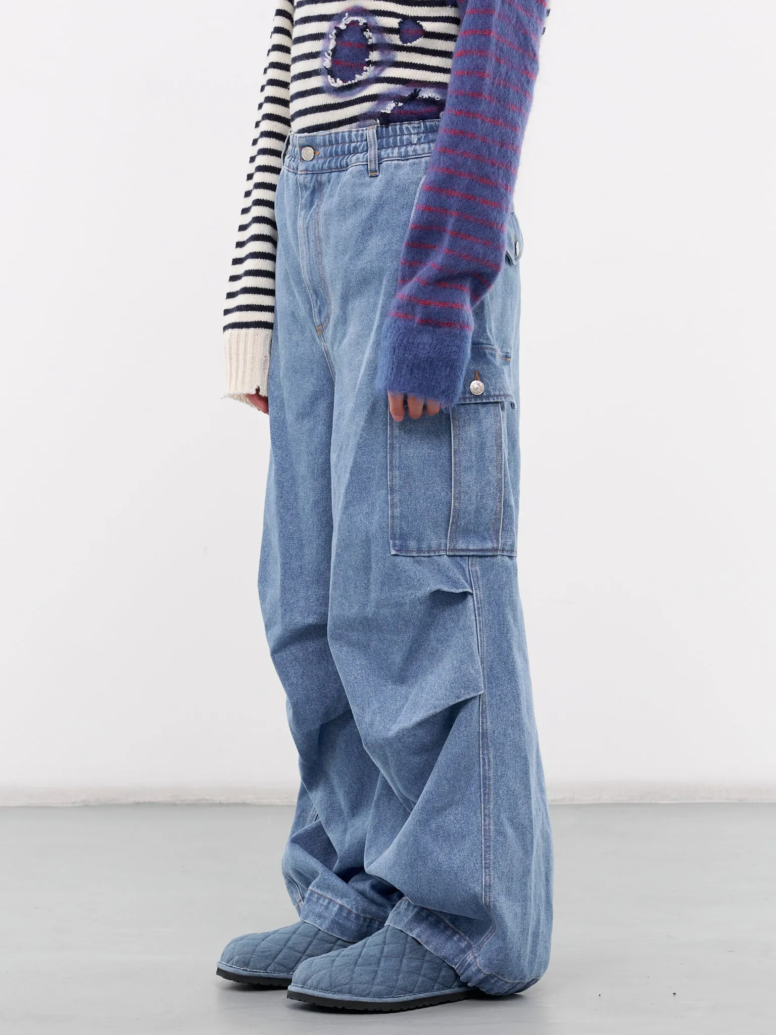 Denim Cargo Pants (PUJU0082X0-USCW91-BLUE)