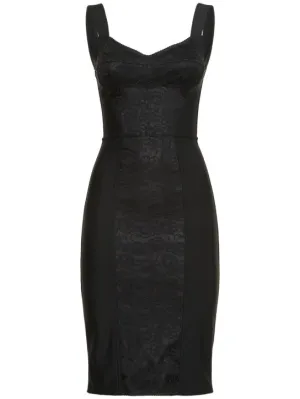 Dolce&amp;Gabbana   Lace &amp; satin corset midi dress 