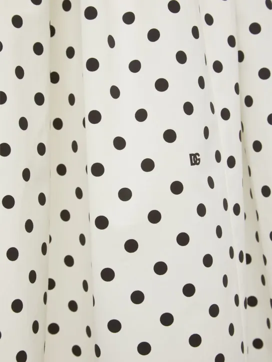 Dolce&amp;Gabbana   Polka dots sleeveless cotton midi dress 