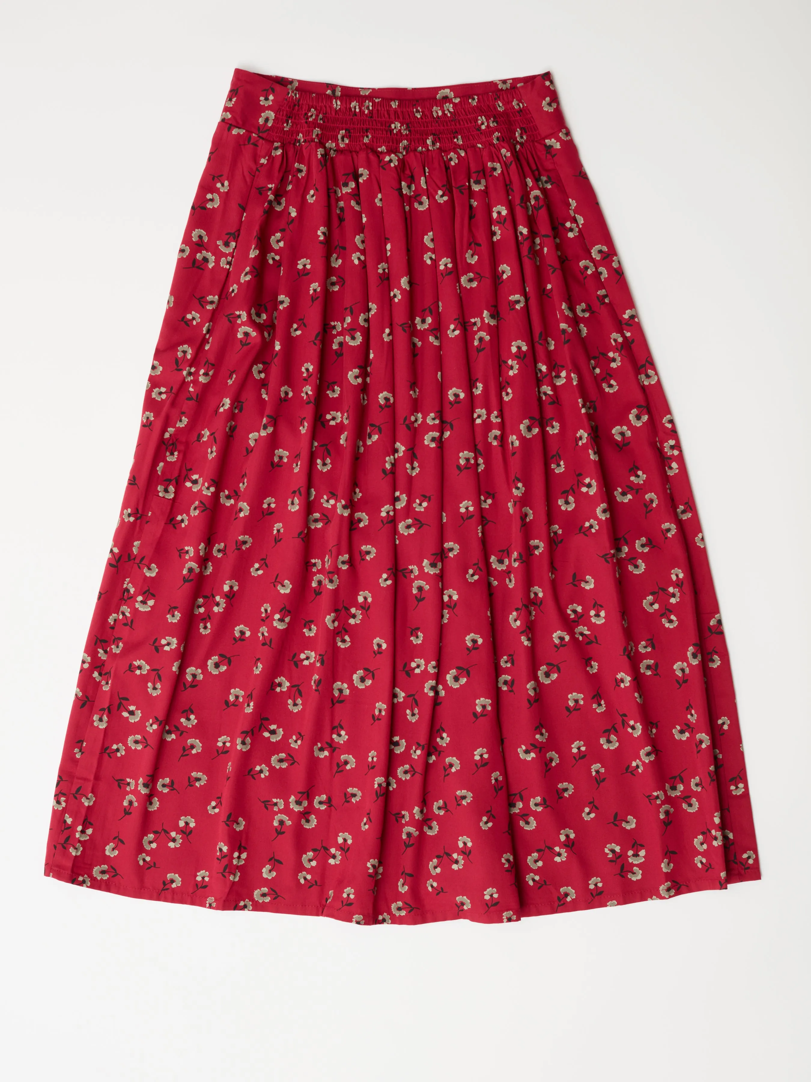 Eloise Floral Pleated Midi Skirt