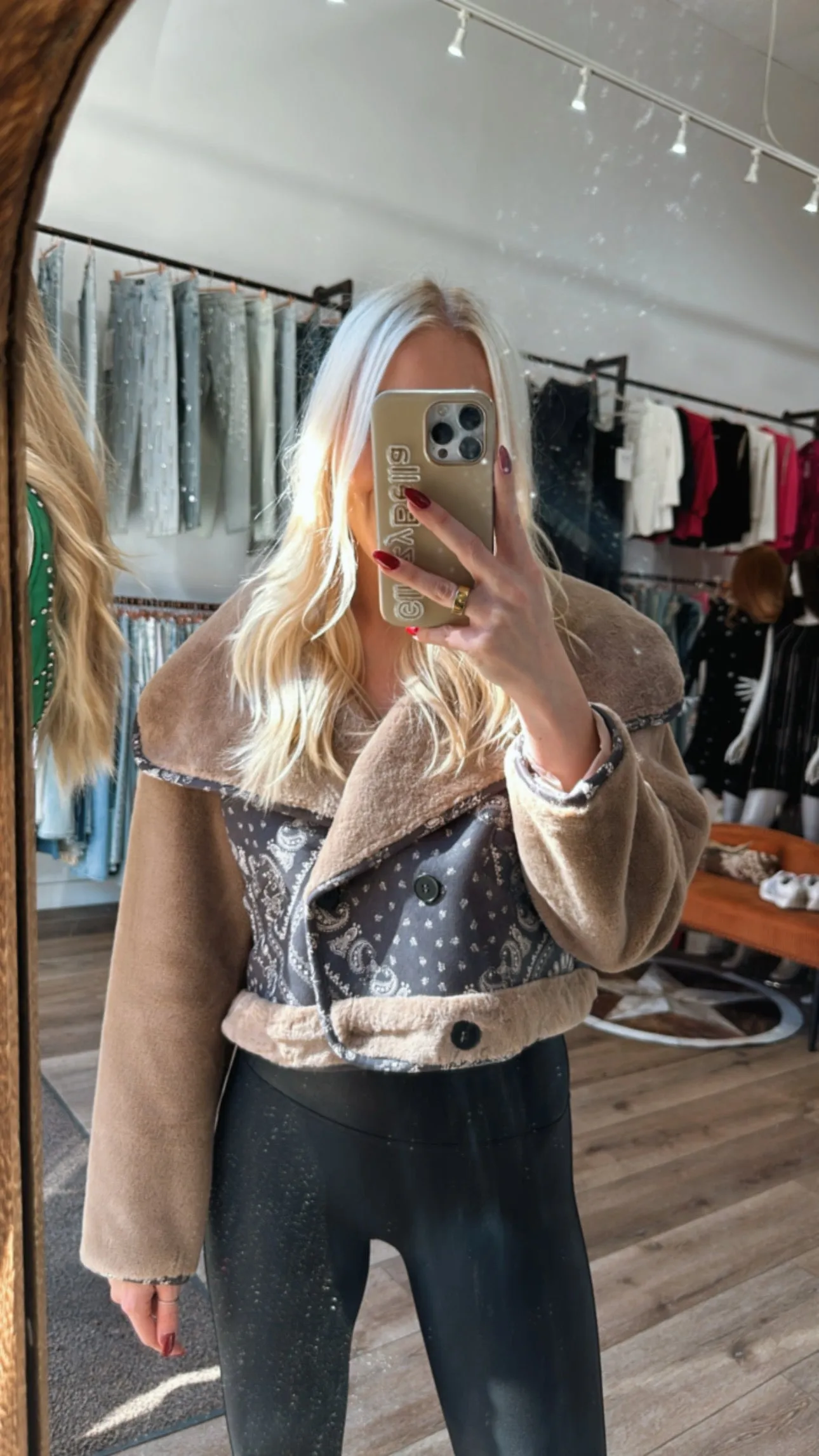 FINAL SALE!! "Out West" Faux Fur Cropped Jacket