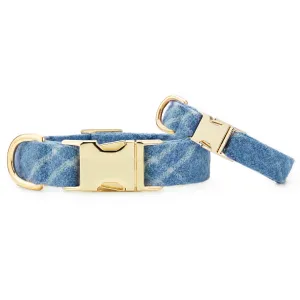 Foggy Dog Harbor Plaid Flannel Dog Collar