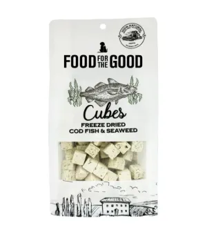 Food For The Good Freeze Dried Cat & Dog Treats (Cod Fish & Seaweed Cubes)