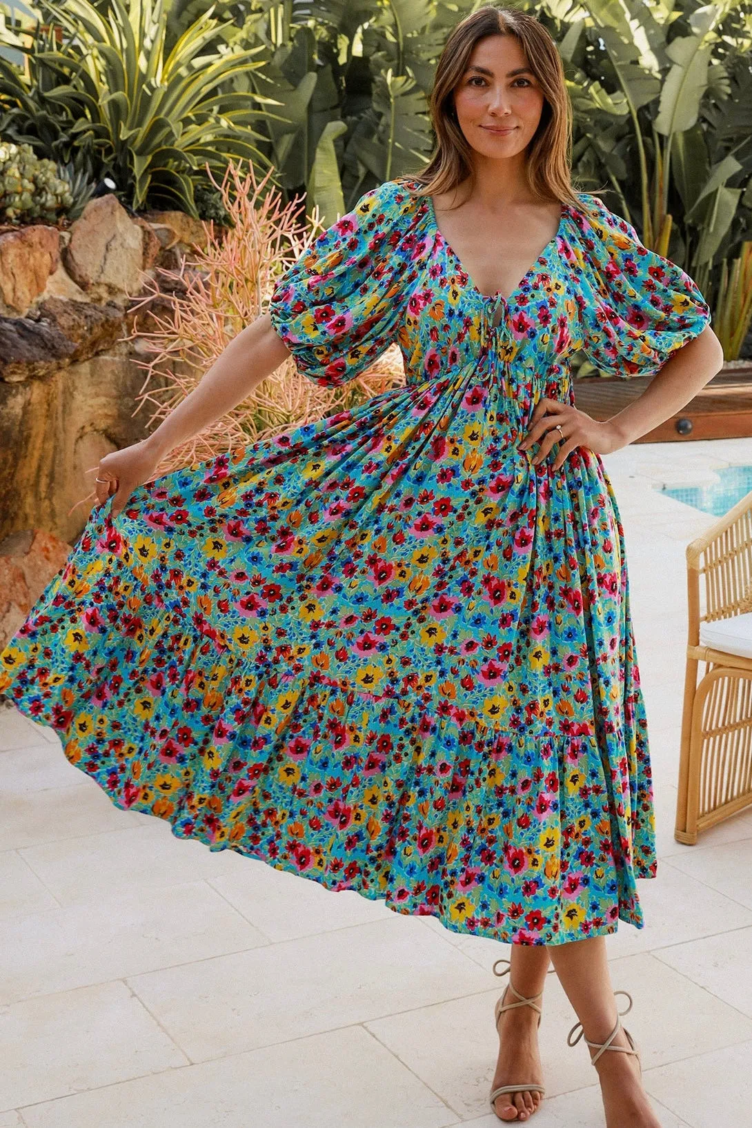 GARDEN PARTY MIDI DRESS