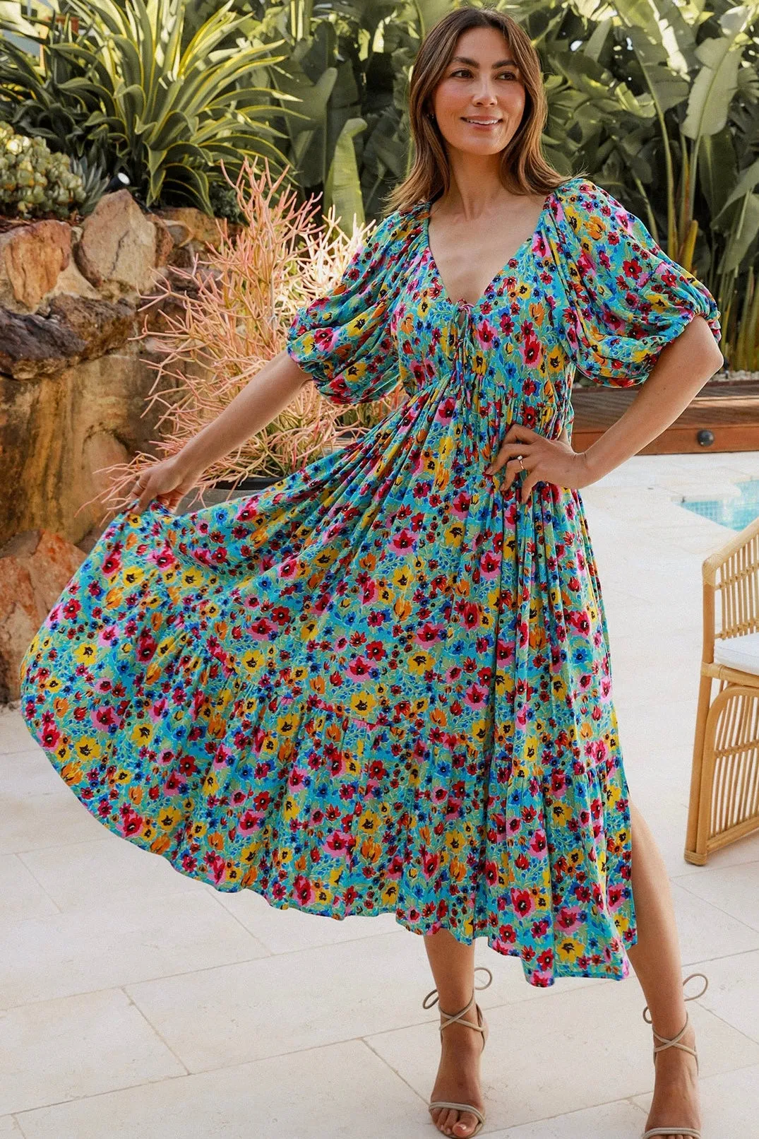 GARDEN PARTY MIDI DRESS