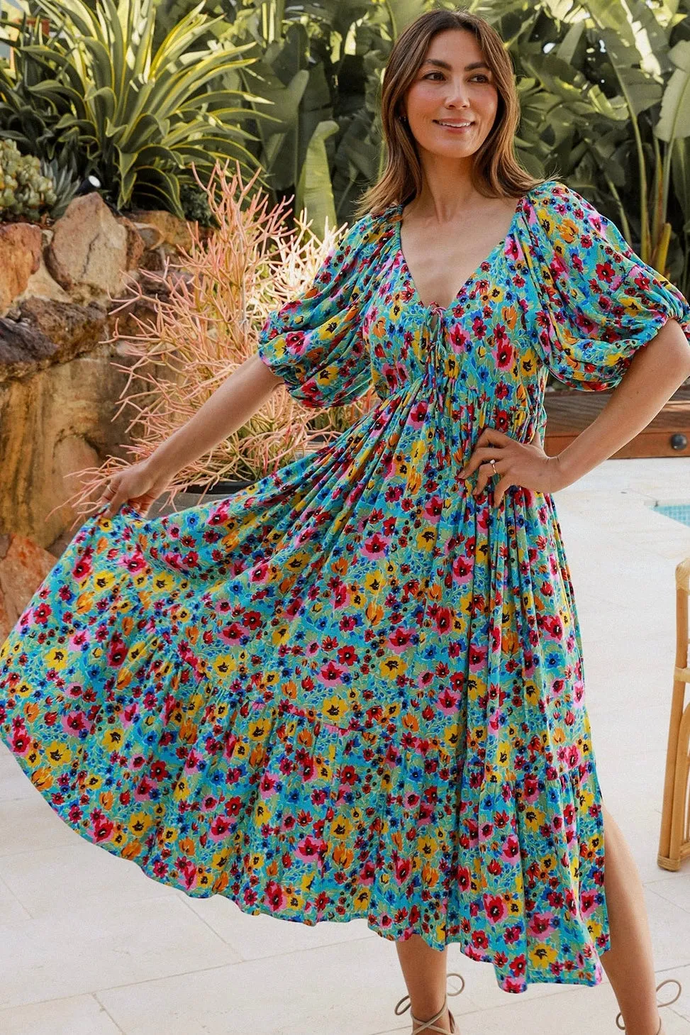 GARDEN PARTY MIDI DRESS