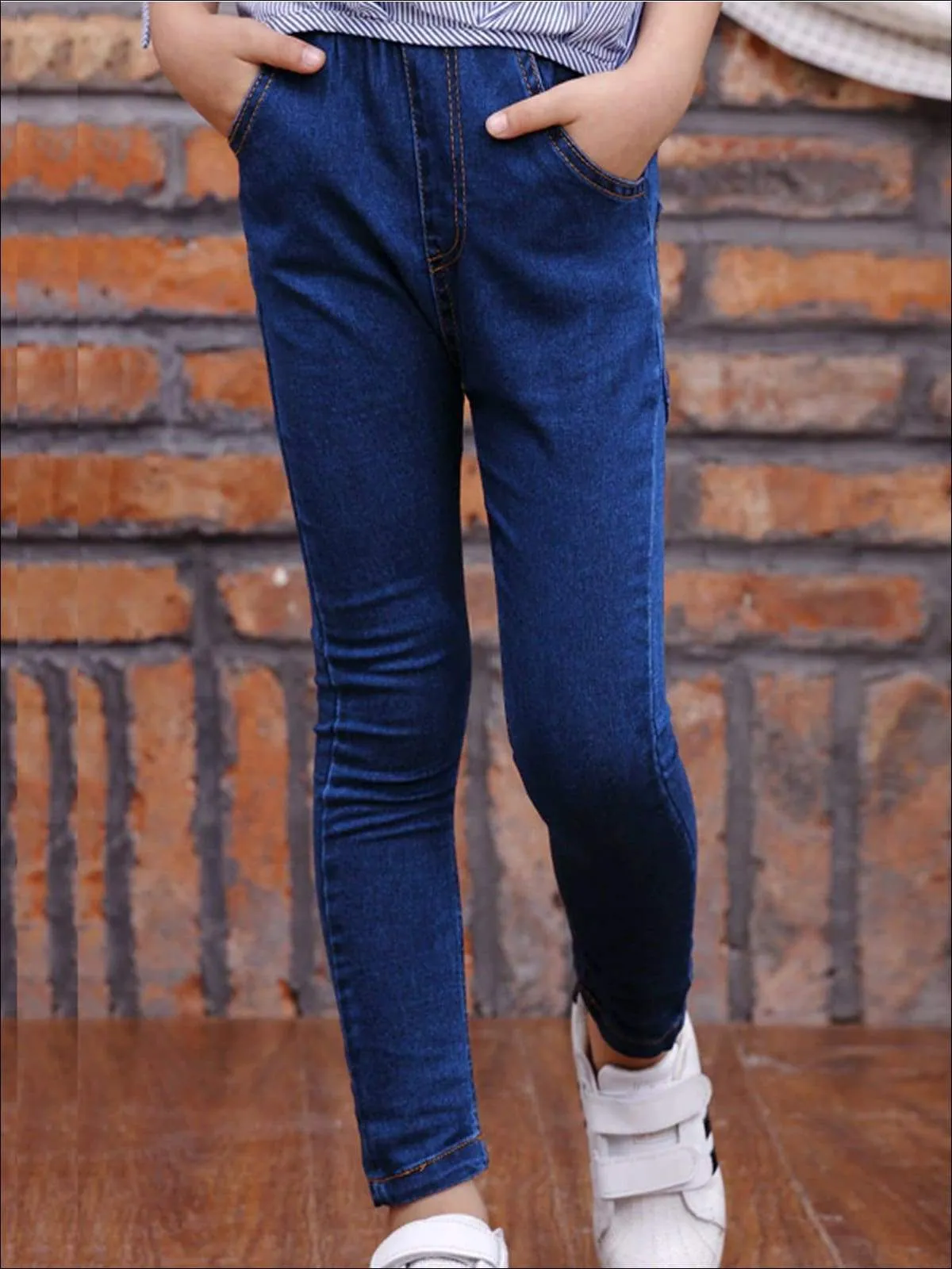 Girls Blue Denim Casual Skinny Jeans