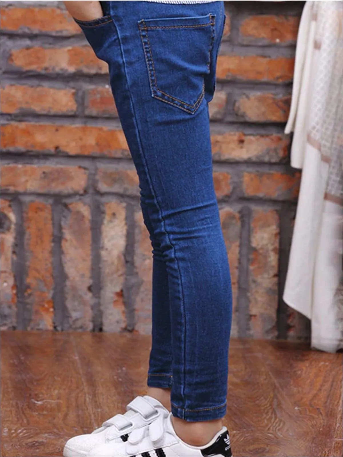 Girls Blue Denim Casual Skinny Jeans