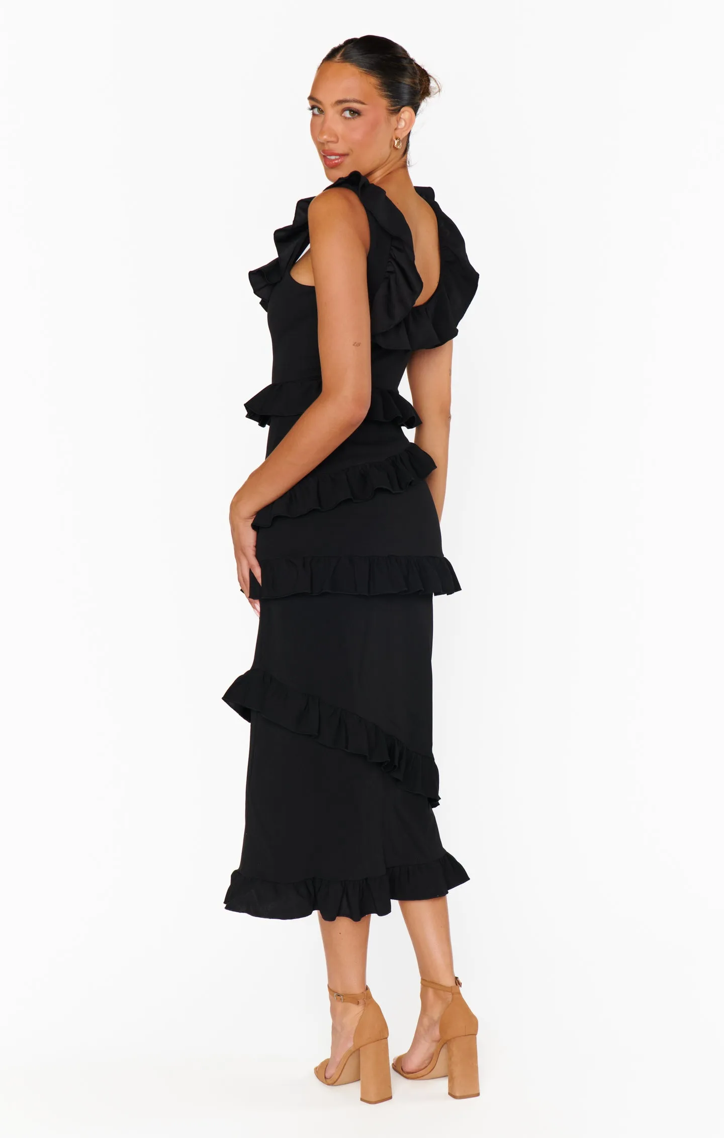 Greta Dress ~ Black Stretch