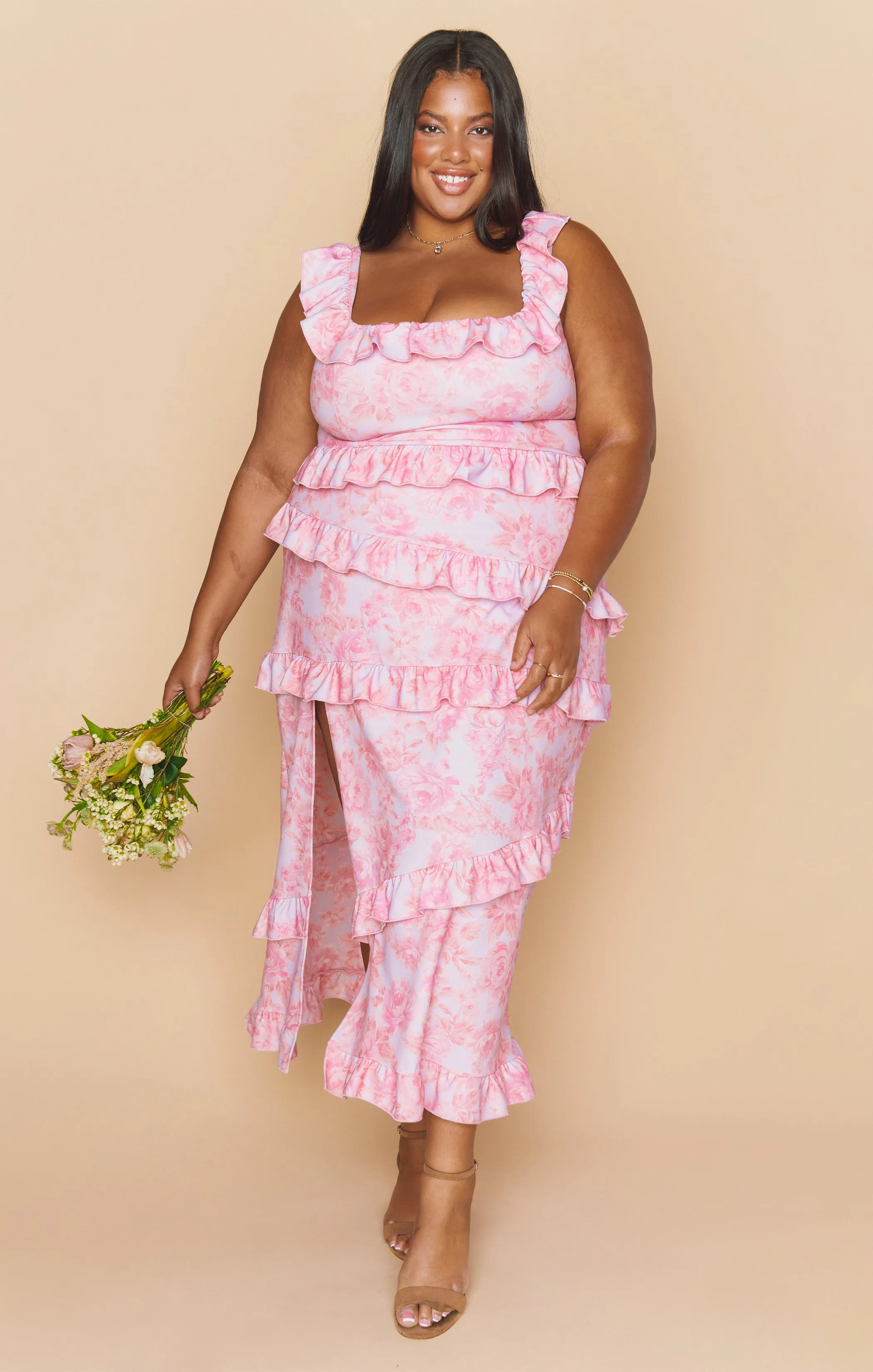 Greta Dress ~ Blushing Floral Stretch