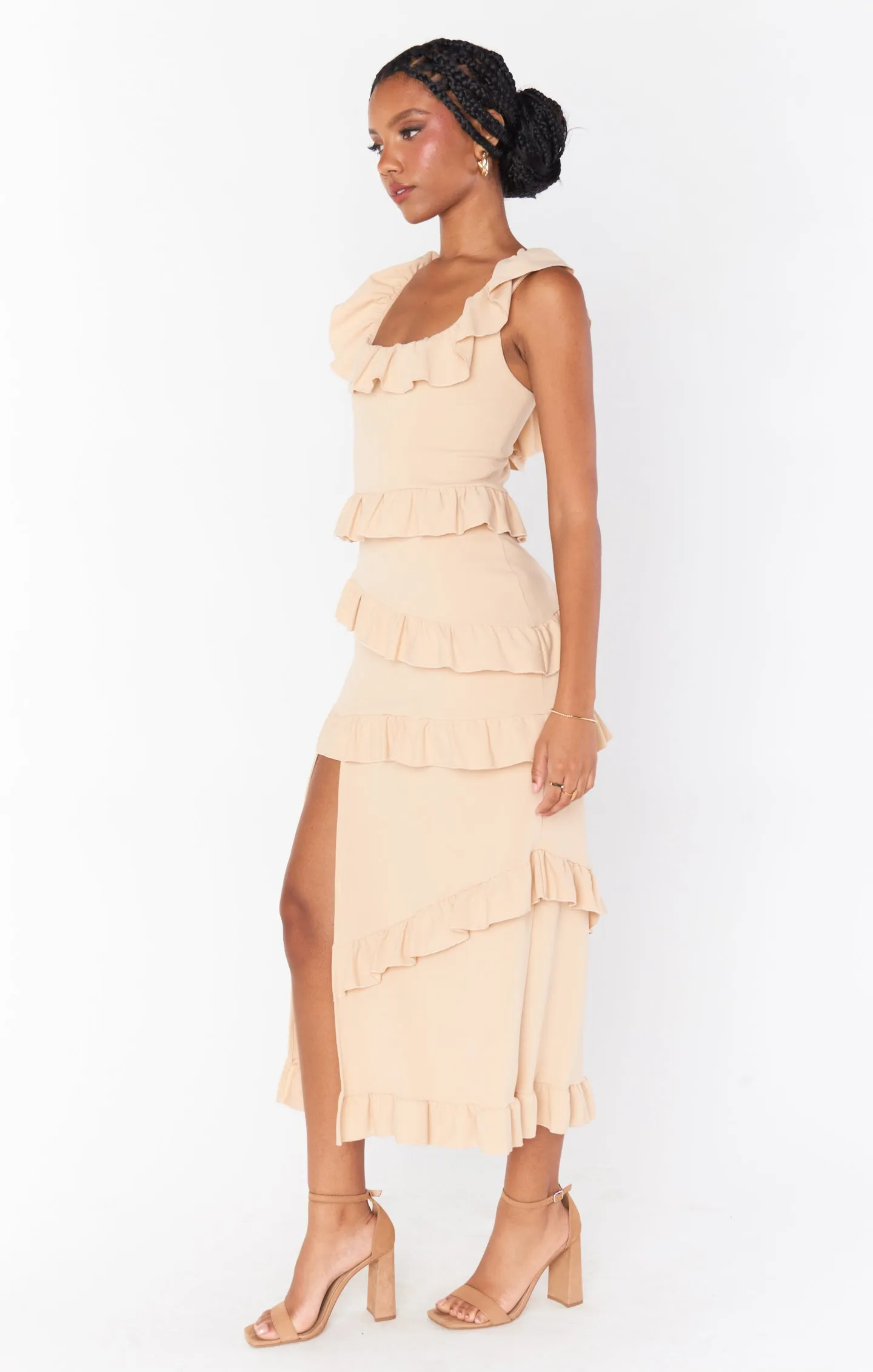 Greta Dress ~ Champagne Stretch