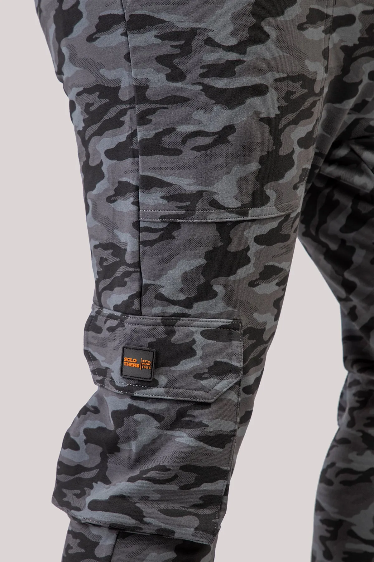 Grey Camo Cargo Jog Pants (Plus Size) - W23 - MTR098P