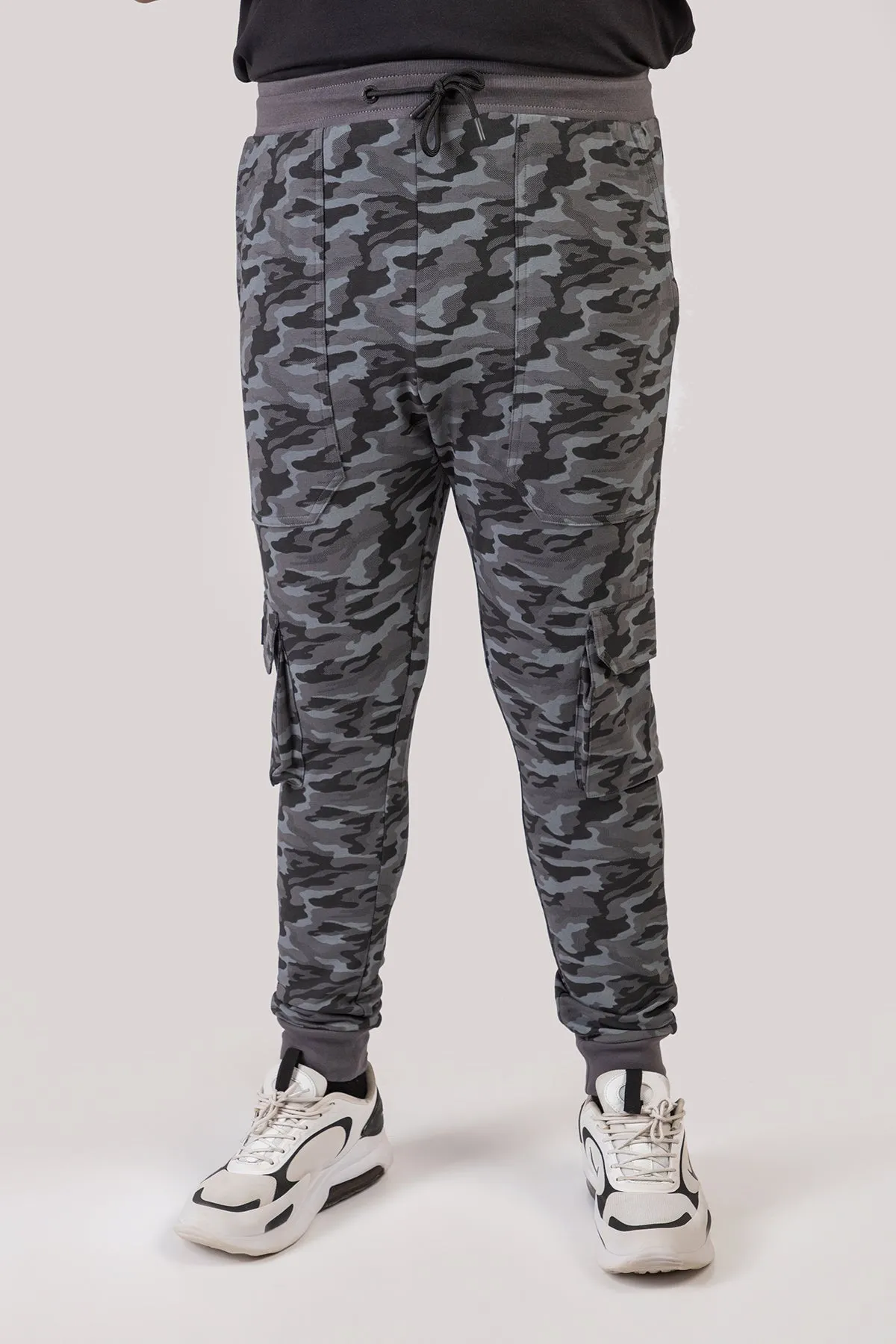 Grey Camo Cargo Jog Pants (Plus Size) - W23 - MTR098P