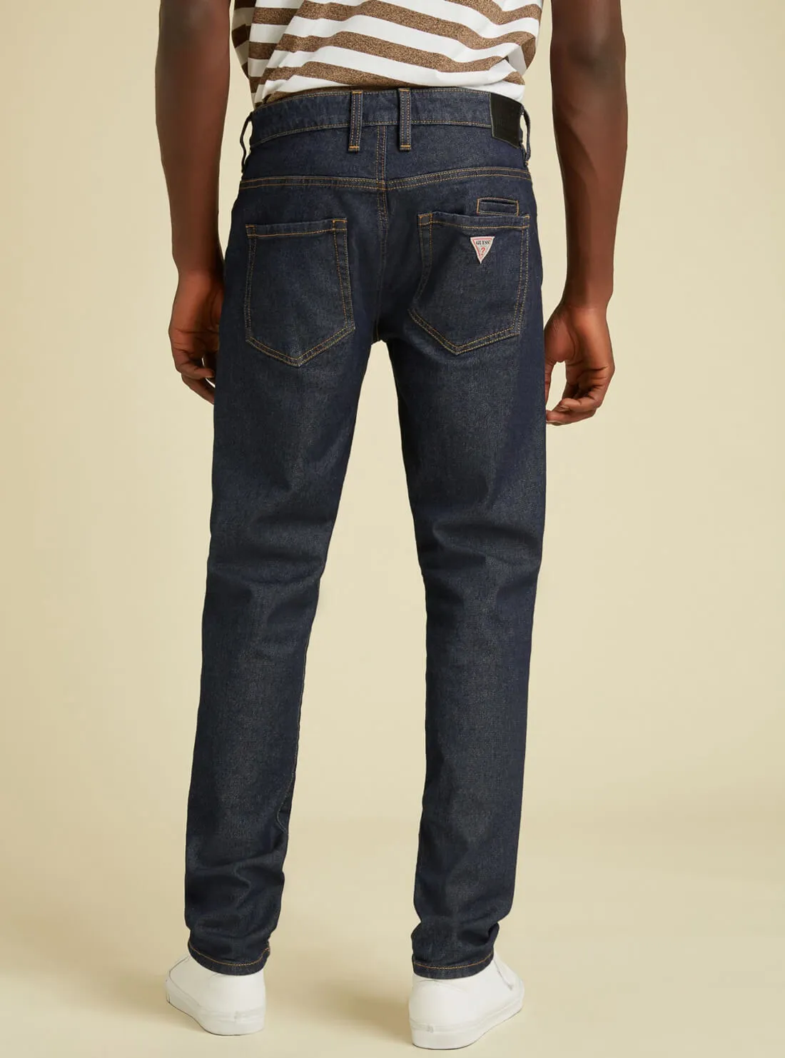 GUESS Originals Mid-Rise Slim Straight Denim Jeans In Dark Rinse