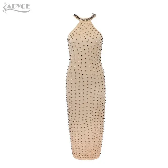 Halter Neck Beading Party Dress